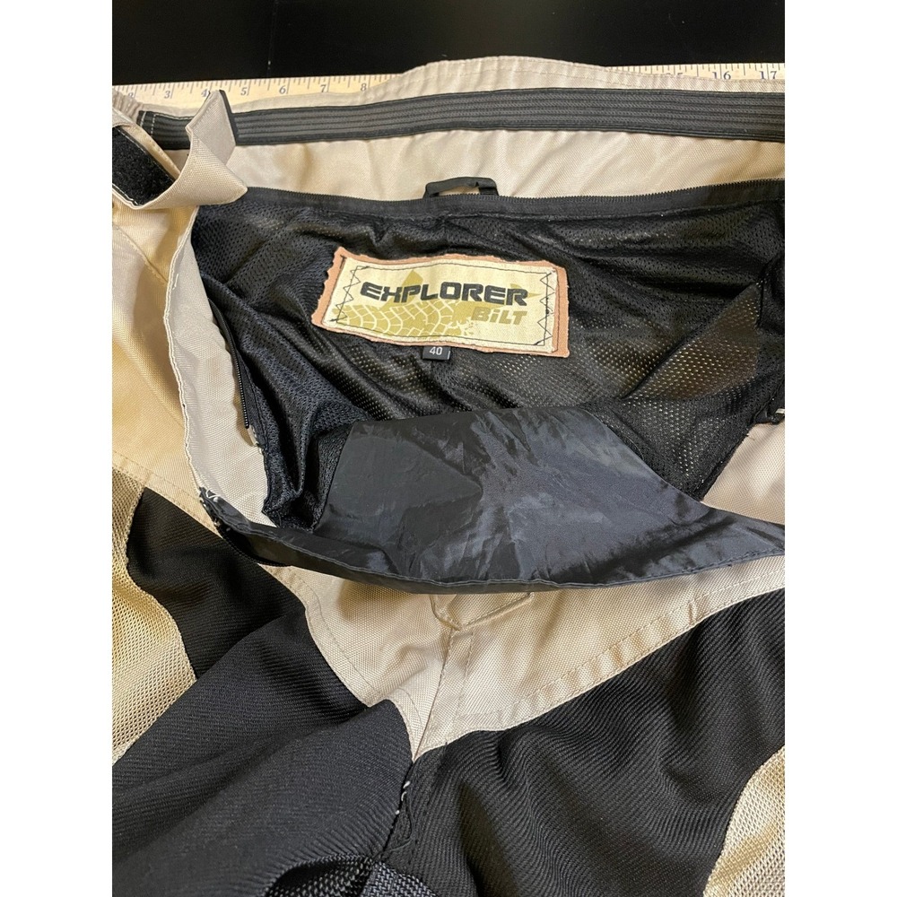 BILT Explorer Air Mesh Motorcycle Jacket & Pants Suit Set Men's 3XL / 40W Tan - Picture 10 of 13